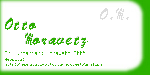 otto moravetz business card